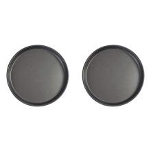Lot de 2 moules à pizza antiadhésifs de 33 cm (13 pouces), en acier au carbone, pour la maison et les restaurants.