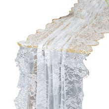 Chemin de table en dentelle florale Joyfeel, tulle transparent élégant de style français, idéal pour les mariages, les enterrements de vie de