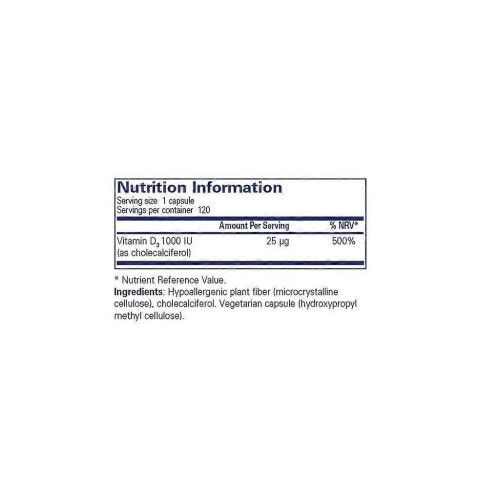 Pure Encapsulations Vitamin D3 1000iu Capsules 120 2