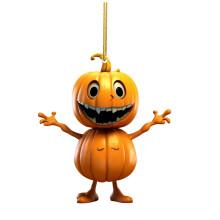 Décorations d'Halloween - Citrouille vintage, chat noir et chauve-souris à suspendre au sapin, compatibles avec les petits sapins, décoration de