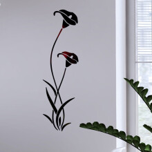 Διακόσμηση Σπιτιού XIUH 3D Diy Αυτοκόλλητο Τοίχου με Ακρυλικό Σχήμα Λουλουδιού