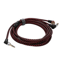 90 Degree 3.5mm Male To 2 Rca Male Cable Right Angle Stereo Aux Y Splitter Cord Microphone Jack Plu