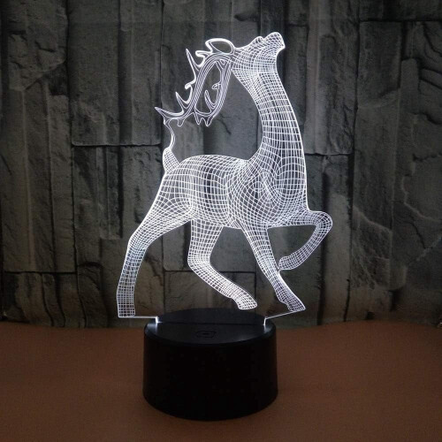 Νυχτερινό φως LINLIN3D, 3D λάμπα LED νυχτερινό φως USB αφής με 7 χρώματα οπτικά φώτα 2