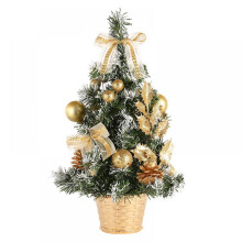 Mini sapin de Noël de table avec décorations, sapin de Noël artificiel pour la décoration de Noël à la maison ou au bureau, décoré de boules
