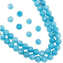 122 cuentas de cuarzo azul natural de 6 mm, cuentas sueltas semipreciosas de cristal azul lago, compatibles con amazonita, para la creación de joyas
