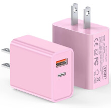 Încărcător de perete USB-C de 20 W, pachet de 2 adaptoare de încărcare rapidă pentru iPad, iPhone, Samsung Galaxy, Moto