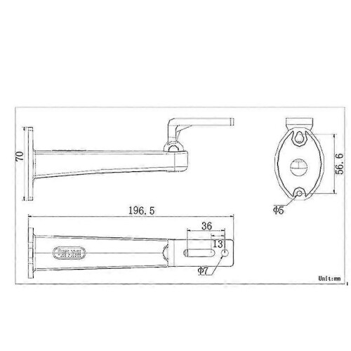 Plastic Adjustable Wall Ceiling Mount Bracket 196mm 360 Universal Camera Bracket Stand Cctv Security Accessory 1