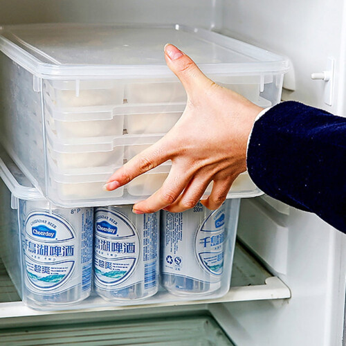 Ice Cube Tray Dumpling Organizer Stackable 12-Compartment 2