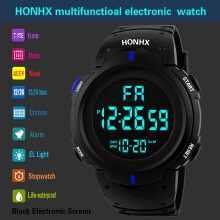 Jacenvly2024Nouvelles montres pour femmes en liquidation Honhx Montre numérique LED de luxe pour hommes avec date, montre électronique de sport et