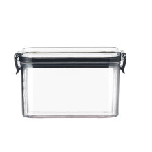 Lemononstore tárolóedények, négyzet alakú, átlátszó, légmentesen záródó üveg, frissen tartó doboz, konyhai gabonatároló üveg, snack,