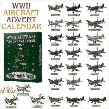 (Airplane Model) 2025 Christmas Advent Calendars Decoration Acrylic non-3D Full style A
