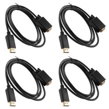 4X DisplayPort to VGA Cable (DP to VGA Cable) 6 Feet