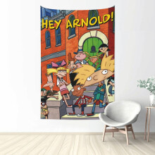 Tapisserie Hey Arnold, grande tapisserie murale décorative pour salon, chambre, dortoir, affiche, fond de décoration pour enfants et adultes, 152 x