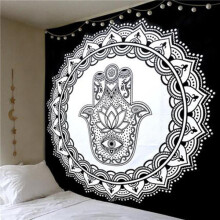 Tapisserie murale Eleanos Home pour la décoration murale, style bohème chic, mandala floral, tapisserie tendance style tribal