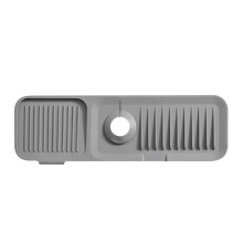 Tapis anti-éclaboussures en silicone pour robinet de cuisine et de salle de bain - Compatible avec les robinets standards, coussinet de drainage