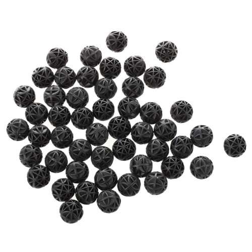 500 τεμάχια μαύρες βιολογικές μπάλες διαμέτρου 18 χιλιοστών για φίλτρο λίμνης 2