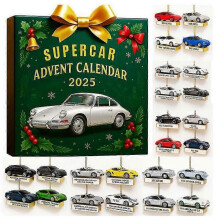 (Porsche) Perfect Christmas 2025 - Cat Lovers Advent Calendar Christmas Tree Decoration Acrylic Pendant