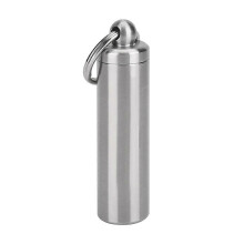 Stainless Steel Medicine Keychain Holder For Traveling Camping Emergency