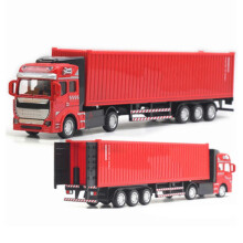 Pull Back Container Truck Toy High Simulation Plastic Alloy Container Truck Model for Boys Girls Children Gift Red