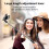 Asta per selfie con treppiede, telecomando wireless e luce LED, compatibile con iPhone 13/12/11/XS/XR/X/8/7 e Android 4