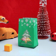 (GN) Christmas Tree Snowflake Gift Bags Set of 100 for Festive Treats a...