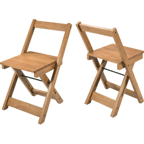 Seconique 2 Pack Folding Dining Chairs with High Back Wax