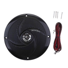 Black Waterproof Round Speaker Sound System for Boat Marine Car RV