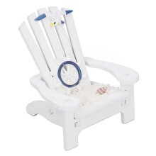 Mini Beach Chair Ornament Natural Pinewood Strong Adarondak Nautical Style Mini Beach Wooden Chair for Home Office Hotel