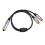 Audio Speaker Y Adapter Splitter Cable Black Versatile Professional Efficient 3