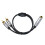 Audio Speaker Y Adapter Splitter Cable Black Versatile Professional Efficient 4
