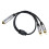 Audio Speaker Y Adapter Splitter Cable Black Versatile Professional Efficient 5