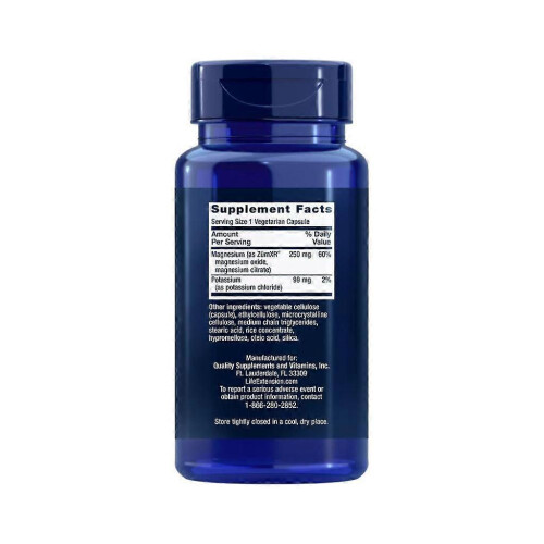Life Extension Potassium with Extend-Release Magnesium Vegicaps 60 2