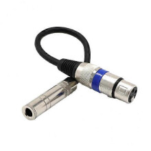 2x3Pin XLR Female to 6.35mm 1/4" Stereo Female Jack Cable