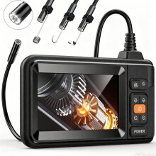 (1M) 8mm Endoscope Camera with Light 4.3" 1080P HD Industrial Endoscope Camera IP67 Waterproof Car Inspection Borescope for Plumbing