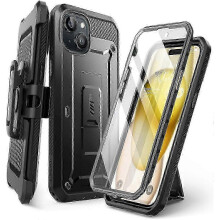 Beetle Pro Case for iPhone 15 6.1", Built-in Screen Protector & Kickstand & Belt-Clip Heavy Duty Rug