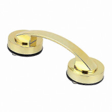 (Gold) Bathroom Safety Grip Handle with Dual Locking Suction Cups for Shower and Bathtub Support Bar