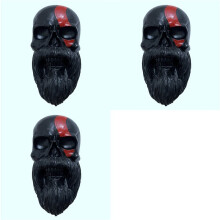 3X Skull Helmet Holder Motorcycle Beard Helmet Holder Essential for Motorcycle Helmet Stand Crafts for Wall Decor