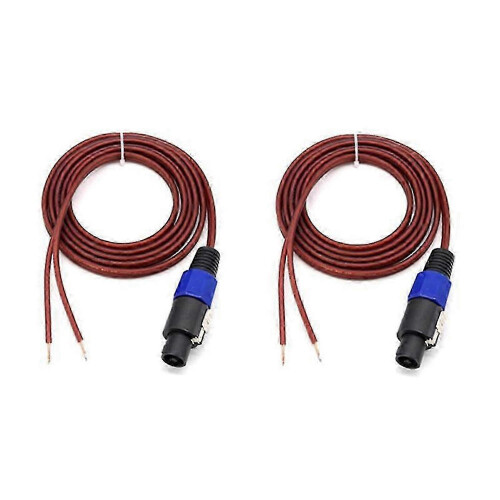 2Pcs Speakon Speaker Cable Bare Wire Open End Cable, Wire Audio Cord YVL