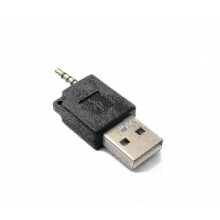 2.5mm to USB Audio Adapter Cable, Black AUX Cable for USB Type A Ports SZRH A-S SZRH