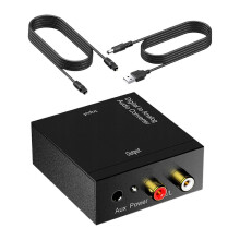Digital to Analog Audio Converter DAC Optical to Analog L/R Converter for TV