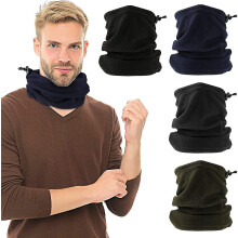 4 Pieces Neck Warmer Gaiter With Drawstring, Neck Warm Scarf In Winter, Fleece Gift