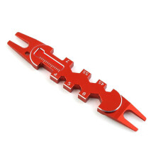 Modelo de Coche RC, Coche Trepador, VehíCulo Todoterreno de Marcha Plana, Herramienta de ExtraccióN de Amortiguadores, Llave MultifuncióN, Rojo