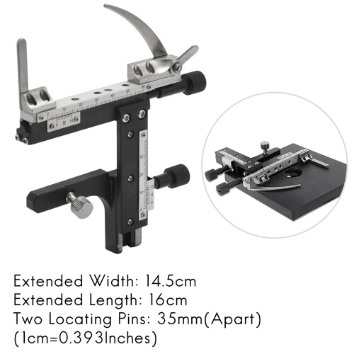 Microscope Attachable Mechanical Stage X-Y Moveable Caliper Vernier With Scale
