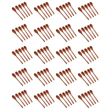 Spoons Wooden Soup Spoon 100 Pieces Eco Friendly Tableware Natural Ellipse Wooden Ladle Spoon Set with Case