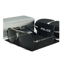 (Black) Herren Polizei polarisierte Sonnenbrille 4 Farben mit Box Klassische Fahrbrille