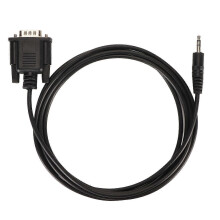 DB9 Male to DC3.5mm Cable, Plug and Play, Wear Resistant PVC, Portable RS232 Serial
