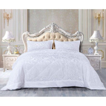 (White, Double(180cm*220cm)) Velvet Quilt Bedspread Set – Soft Texture Finish, Matching Pillow Sham Included, Beige – Single: 1pc