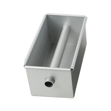 Moule à gâteau long antiadhésif en forme de cœur, moule à pain carré en alliage d'aluminium avec tube central et ustensiles de pâtisserie