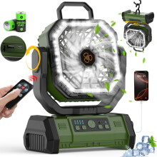(fern green) New Outdoor Camping Tent / Portable Hand-Held Fan Light / Can Be Hung Upside Down / Multi-Functional Smart Fan