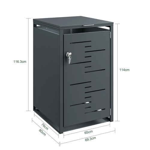 SoBuy Ντουλάπι OGS63-DG Σκούρο Γκρι 69x80x116cm 2